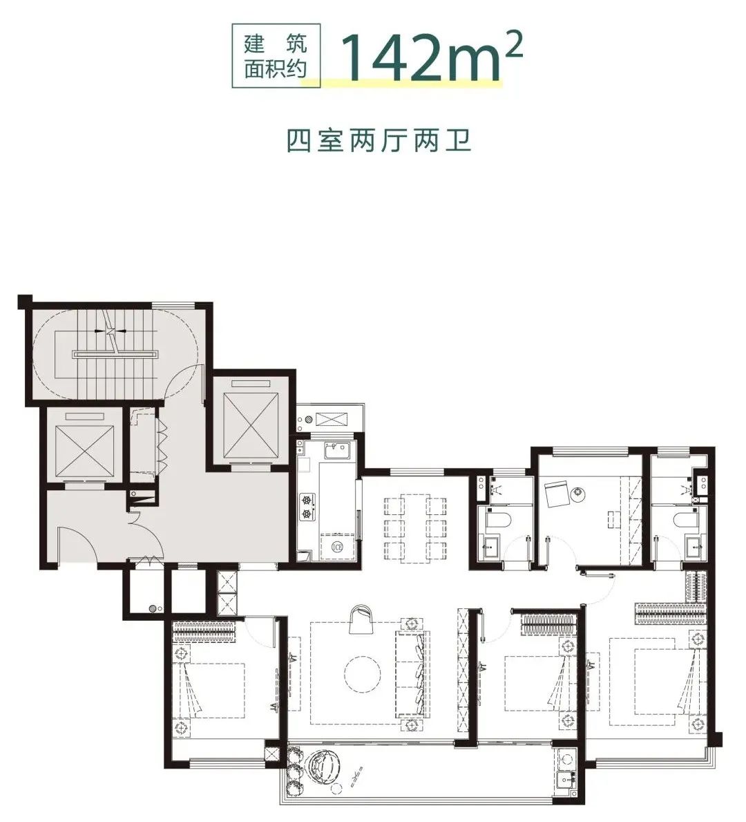 142㎡户型图