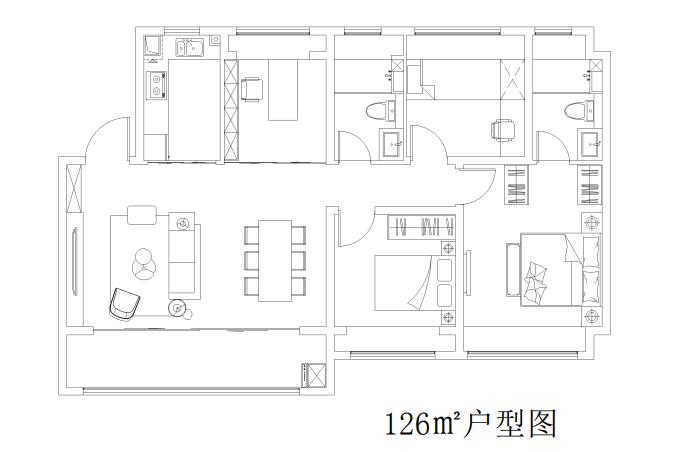 126㎡户型图