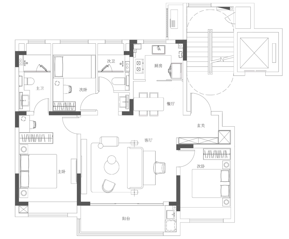 中建翰林雅境3居室